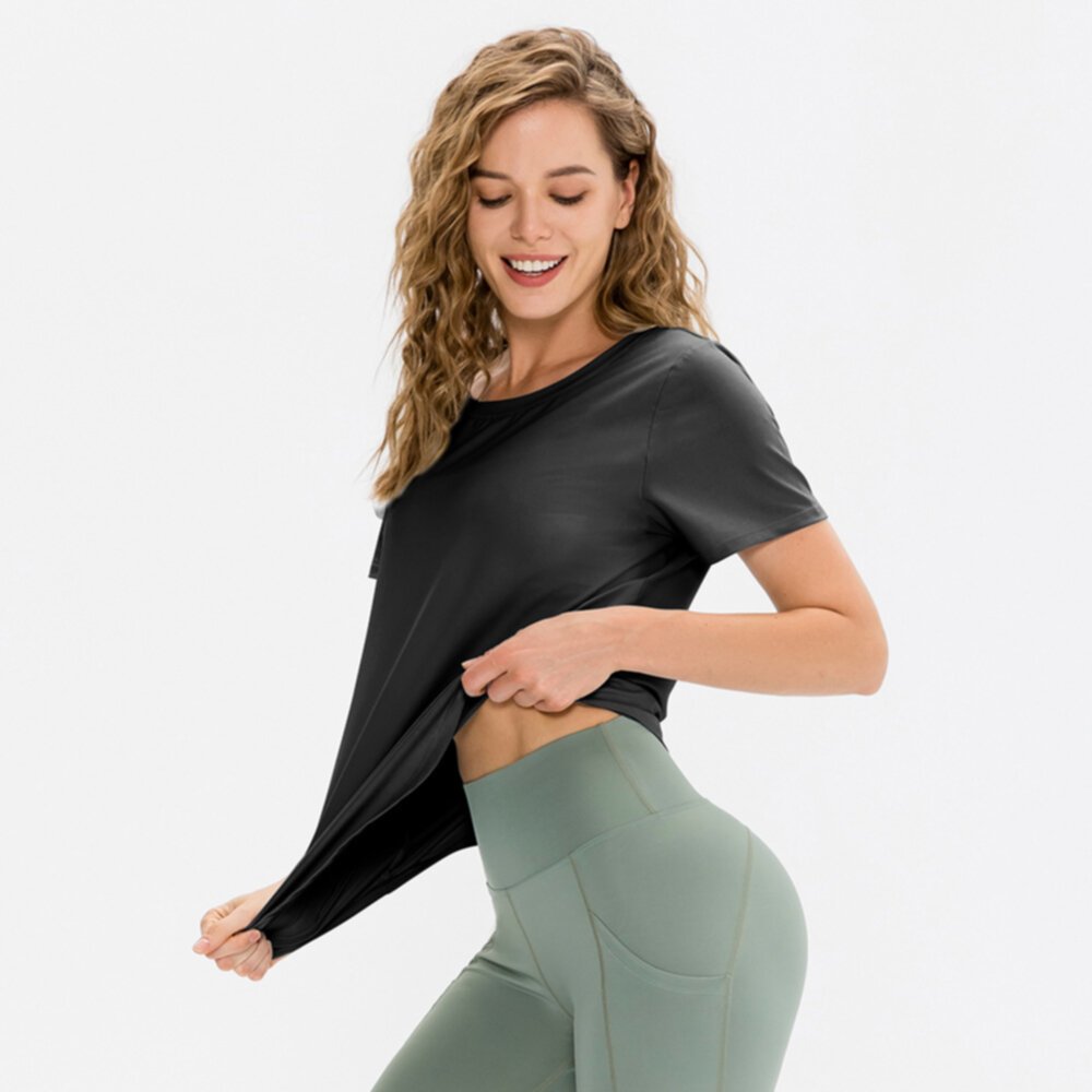 Women's elastic quick-drying sports T-shirt