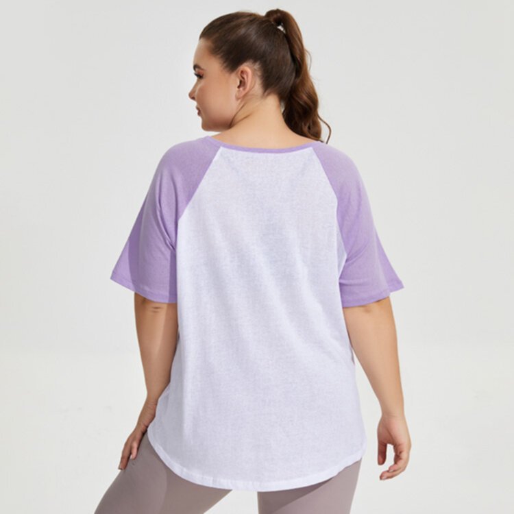 European and American loose large round neck T-shirt