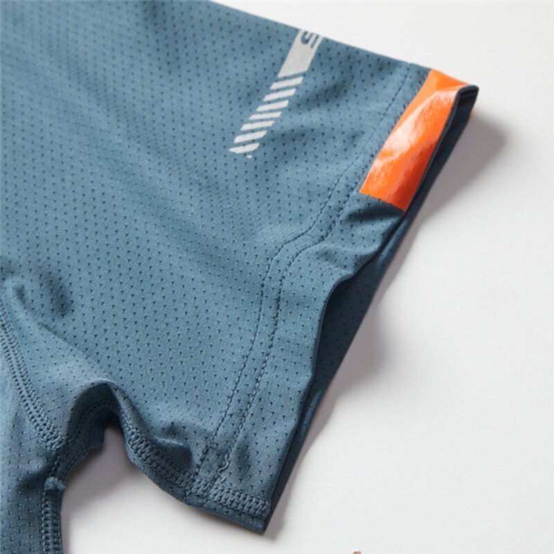 Outdoor men's elastic short-sleeved quick-drying sportswear