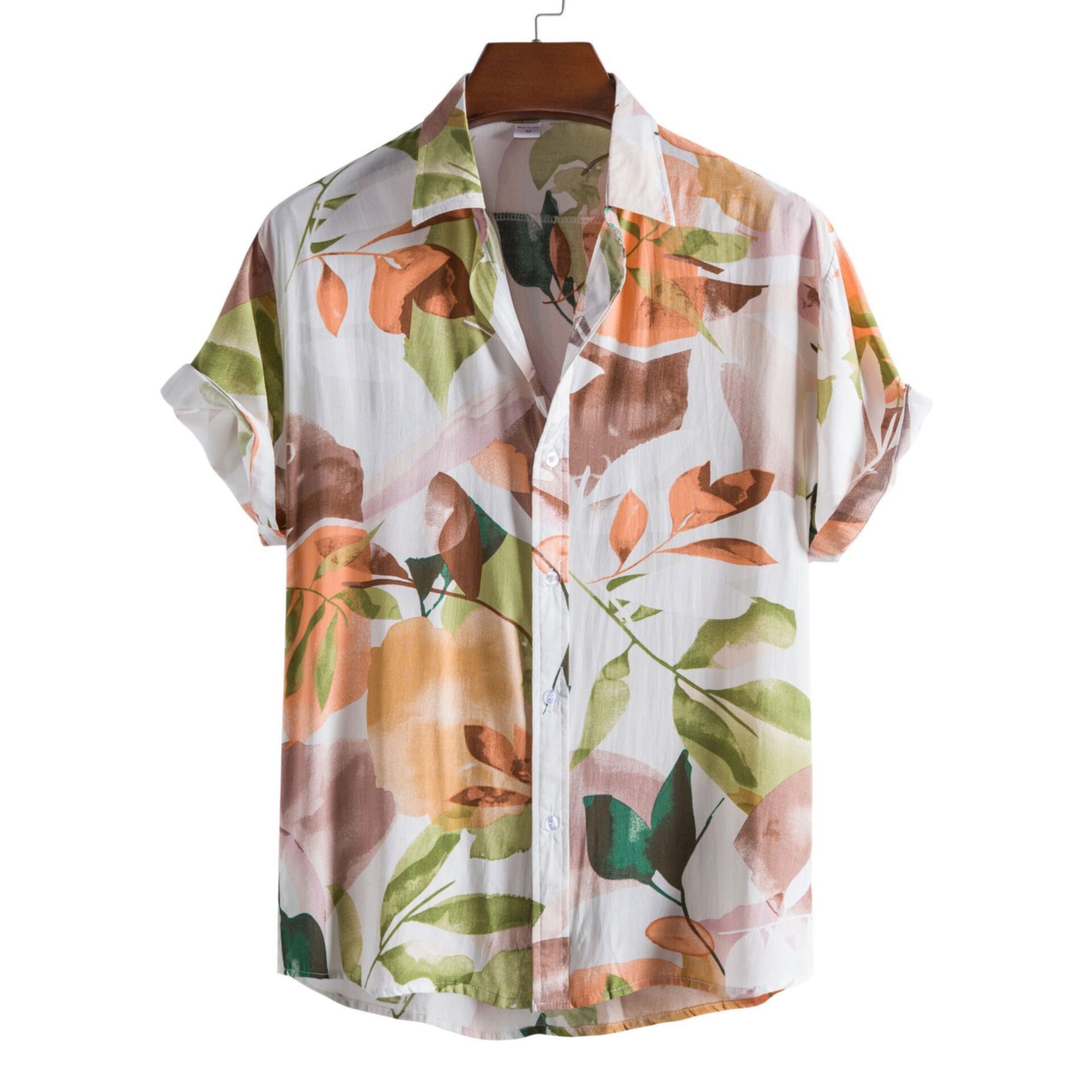 Summer printed short sleeved men's shirt