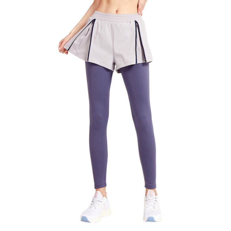 Summer New Fake Two Piece Tight Yoga Pants